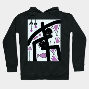 Kids in the Pink Stick Figure Hoodie